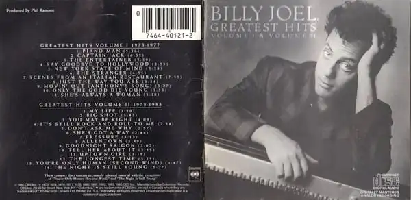 Билли Джоэл – Лучшие хиты – 1 и 2 часть