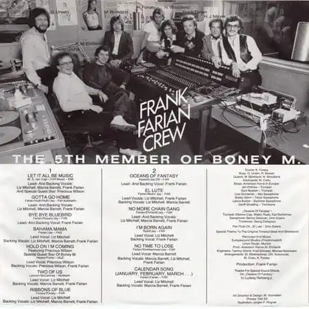 Boney M. – Oceans Of Fantasy – Frank Farian Crew