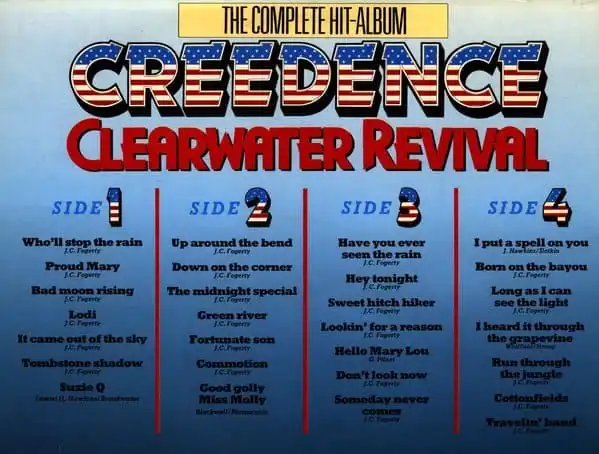 Creedence Clearwater Revival – The Complete Hit Album – Обратная сторона