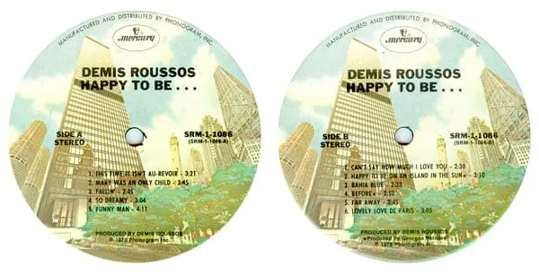 Demis Roussos (Демис Руссос) – Happy to Be ... (1976) – диск