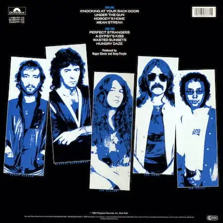 Deep Purple – Perfect Strangers – Обратная сторона пластинки