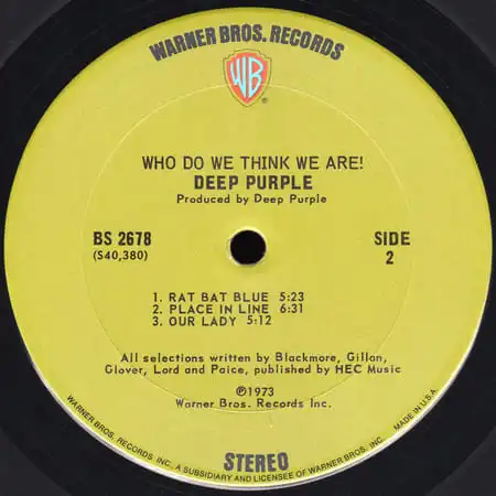 Deep Purple – Who Do We Think We Are (1973) – Сторона 2