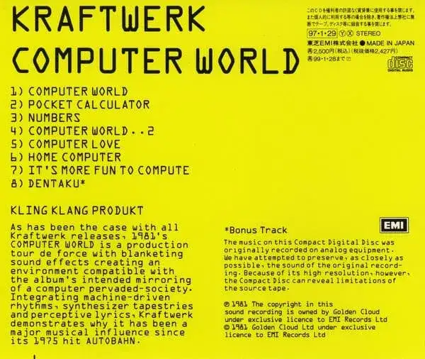 Kraftwerk (Крафтверк) – Computer World (1981) – Содержание альбома