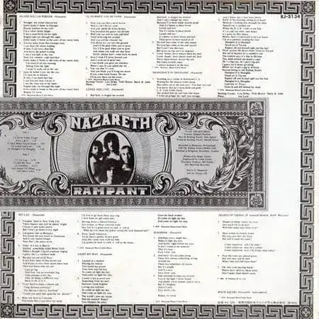 Nazareth – Rampant (1974) – Содержание