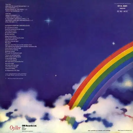 Ritchie Blackmore's Rainbow (1975) – обратная сторона пластинки