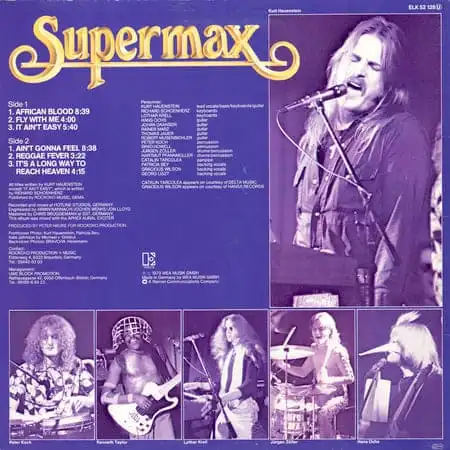 Supermax – Fly With Me (1979) – Обратная сторона – Содержание