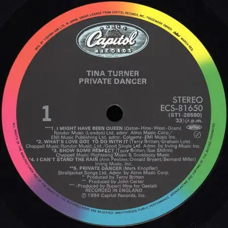 Tina Turner – Private Dancer (1984) – 1 сторона