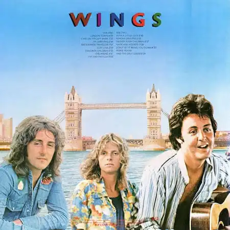 Wings – London Town (1978) – обратная сторона пластинки